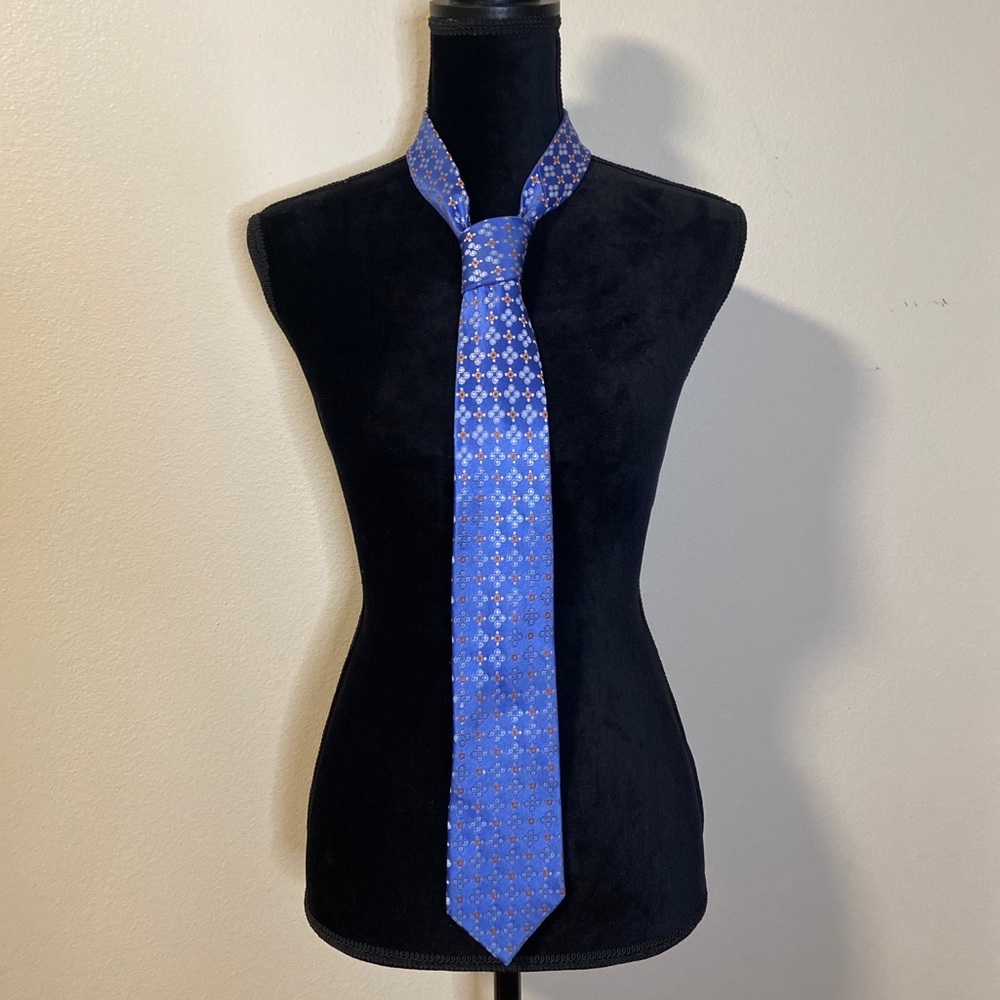 Michael Kors Silk Blue print tie